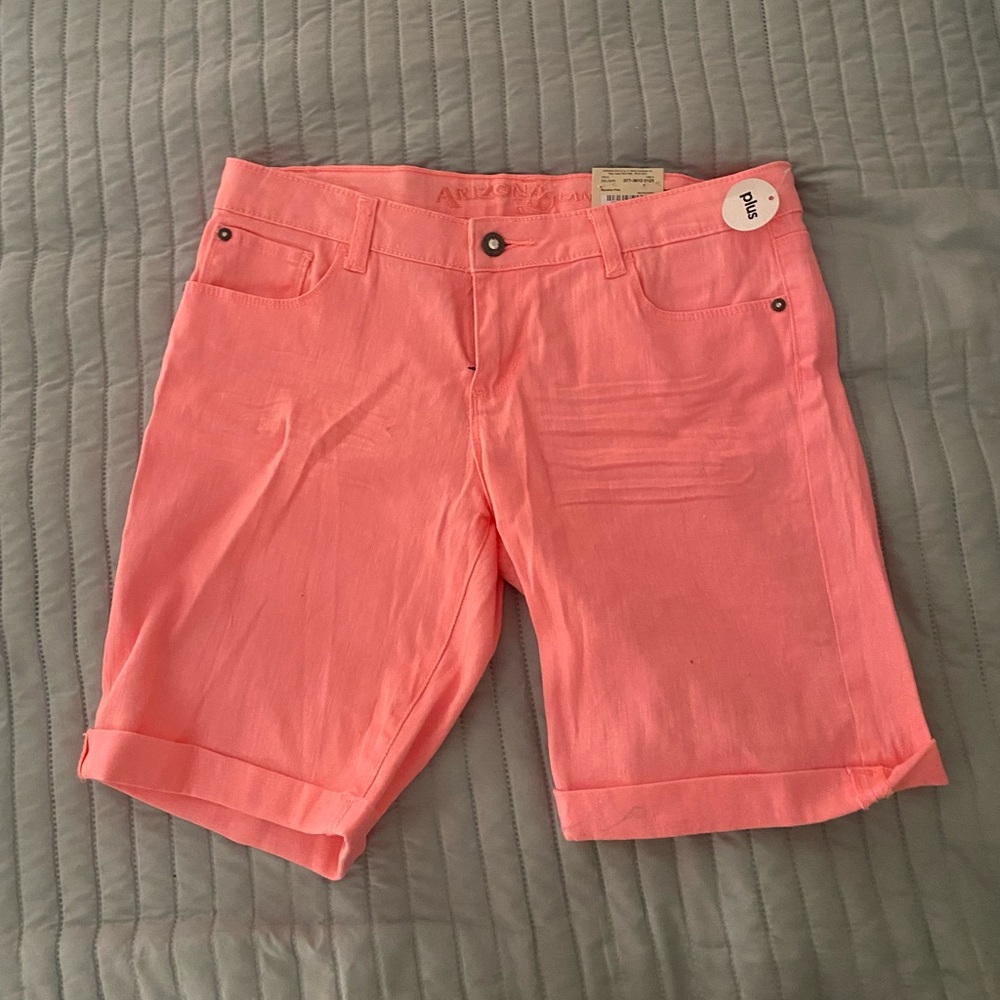 NWT Arizona Girls plus, vacation pink, bermuda size 16 1/2